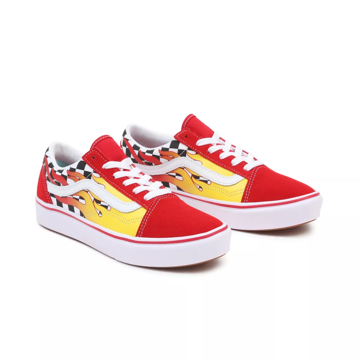 Vans Flame ComfyCush Old Skool Shoes Red | VN619C7WQ66