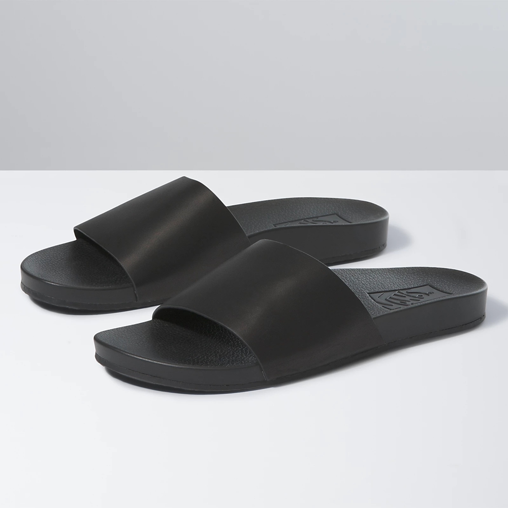 Vans Leather Decon Slide Black | VN066E2YI73