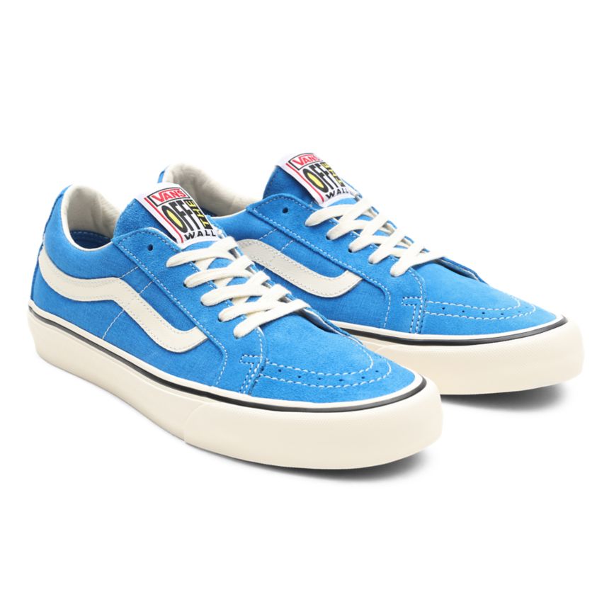 Vans Salt Wash Sk8-Low Reissue SF Shoes Blue | VN254J8ER79